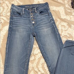 Button up skinny jeans